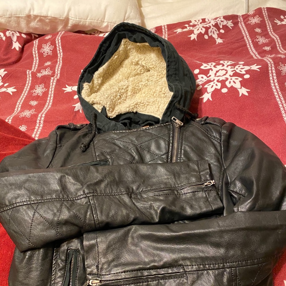Black Faux leather jacket